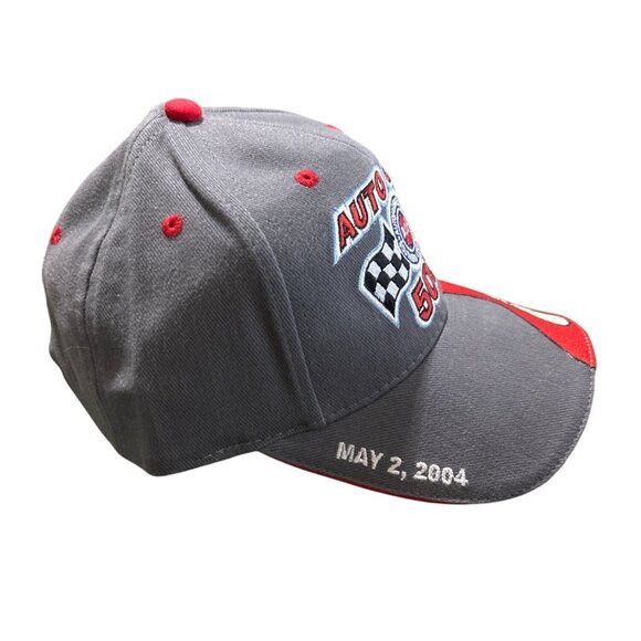Auto Club 500 NASCAR Hat May 2 2004 Gray & Red Flames Design California Speedway - Picture 5 of 8